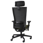 Marti HD Hygge Moss Green Bürostuhl Ergonomisch mit Netzbespannung, Schwarzes Gestell-Brötter.de