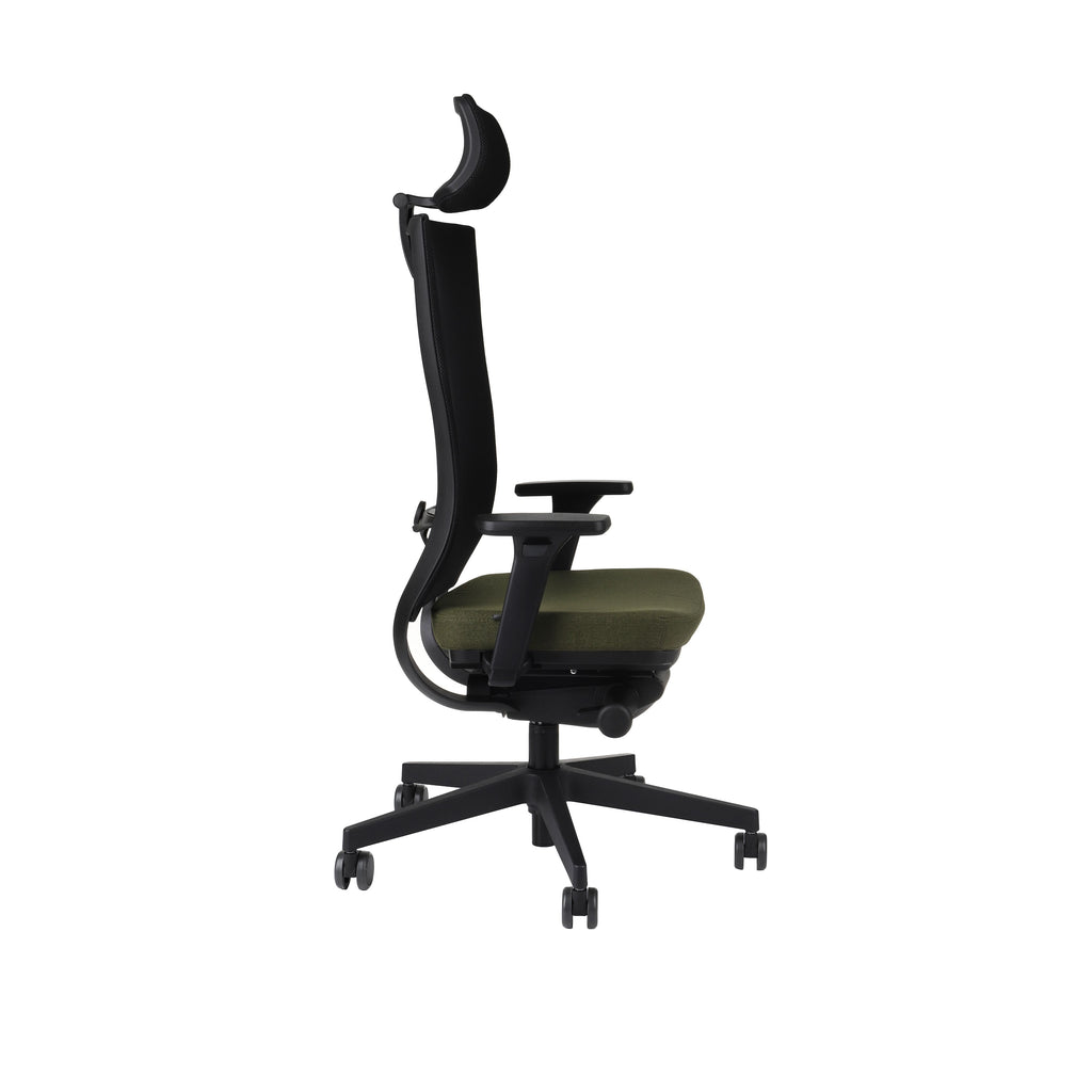Marti Bürostuhl Ergonomisch mit Netz- oder gepolsterter Rückenlehne, Schwarzes Gestell
