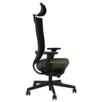 Marti HD Hygge Moss Green Bürostuhl Ergonomisch mit Netzbespannung, Schwarzes Gestell-Brötter.de