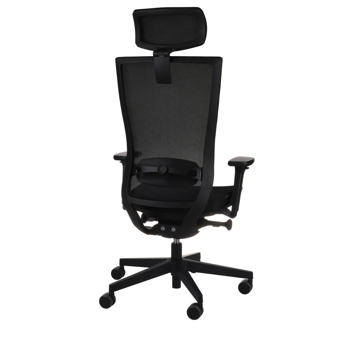 Marti Note Black Bürostuhl Ergonomisch mit Netz- oder gepolsterter Rückenlehne, Schwarzes Gestell
