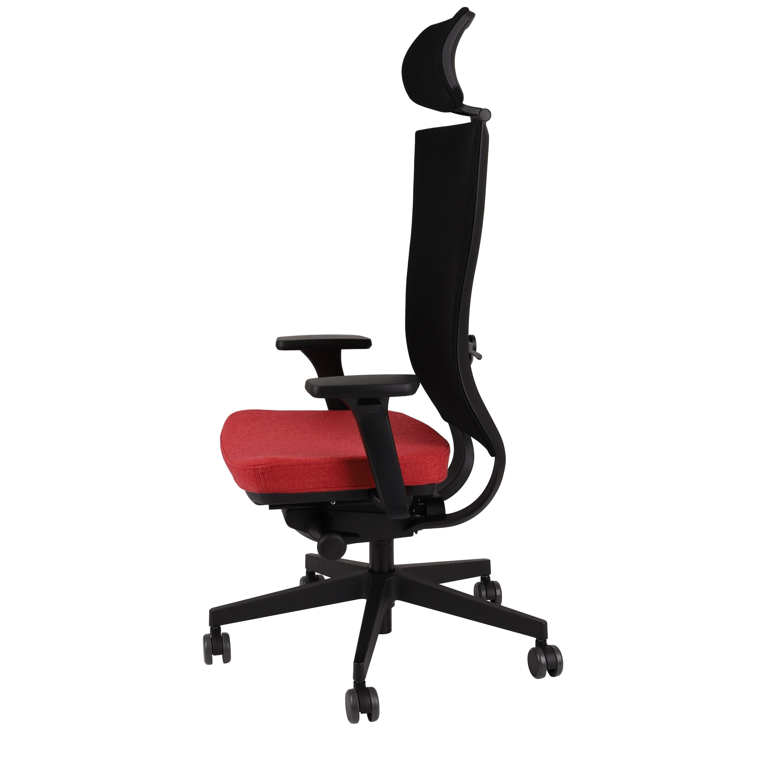 Marti HD Synergy Red Bürostuhl Ergonomisch mit Netzbespannung, Schwarzes Gestell-Brötter.de