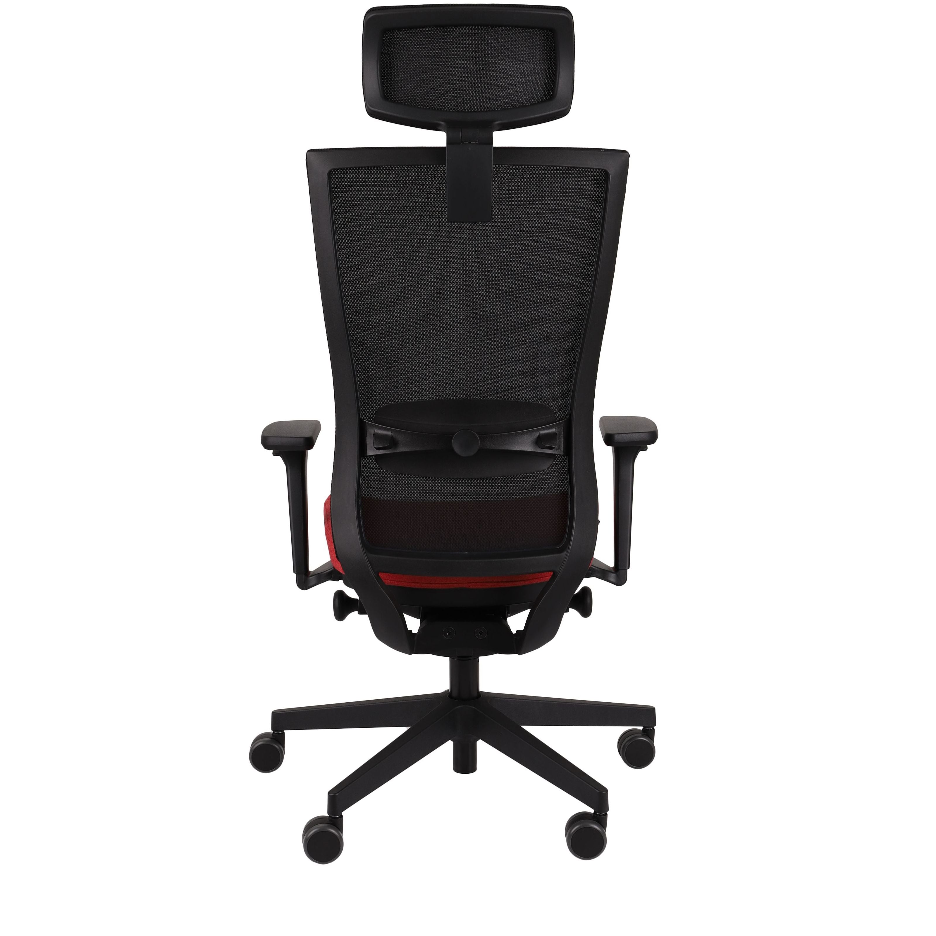 Marti HD Synergy Red Bürostuhl Ergonomisch mit Netzbespannung, Schwarzes Gestell-Brötter.de