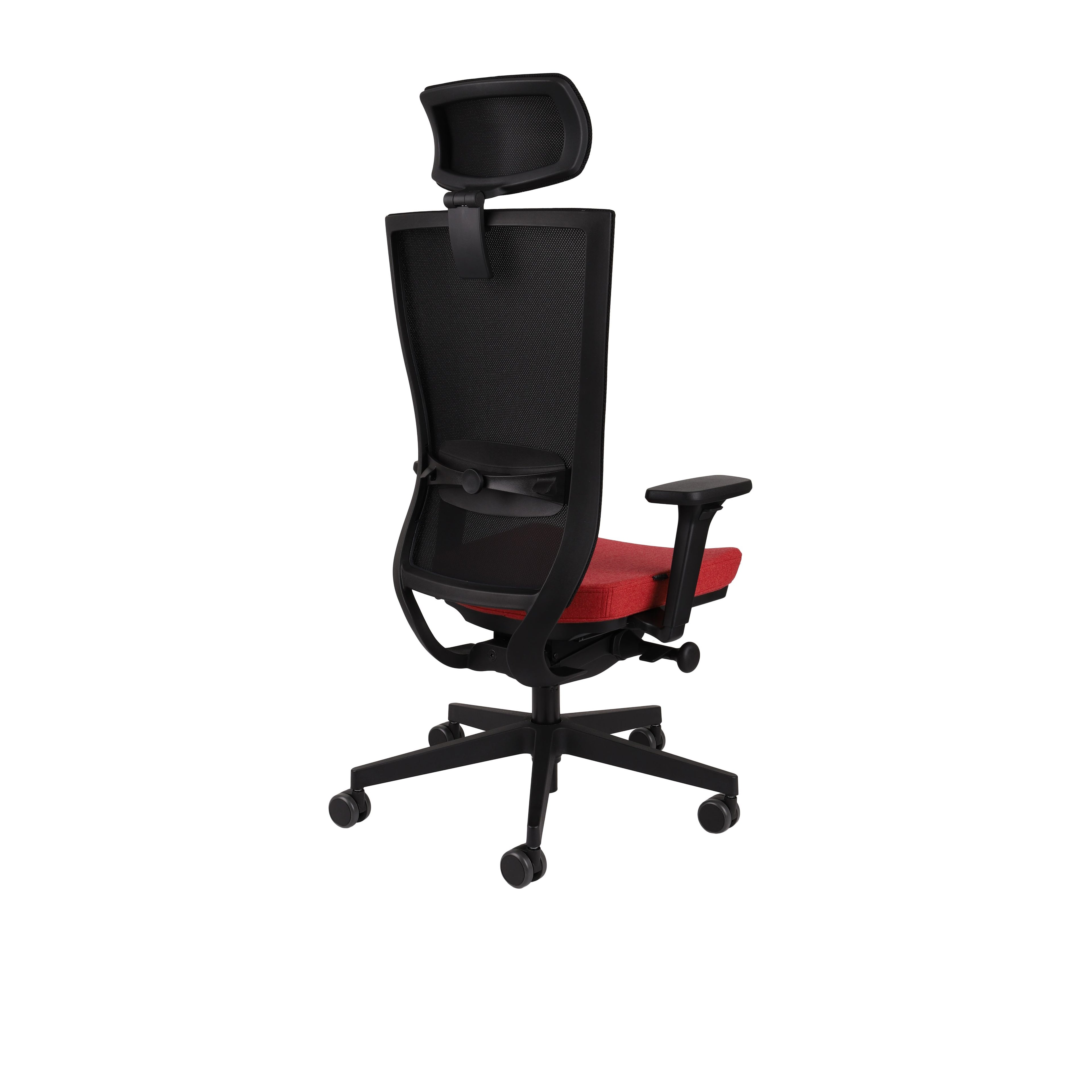 Marti Bürostuhl Ergonomisch mit Netz- oder gepolsterter Rückenlehne, Schwarzes Gestell