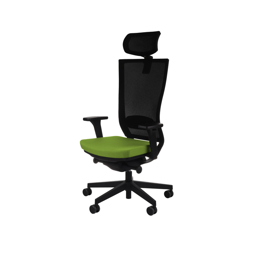 Marti Bürostuhl Ergonomisch mit Netz- oder gepolsterter Rückenlehne, Schwarzes Gestell