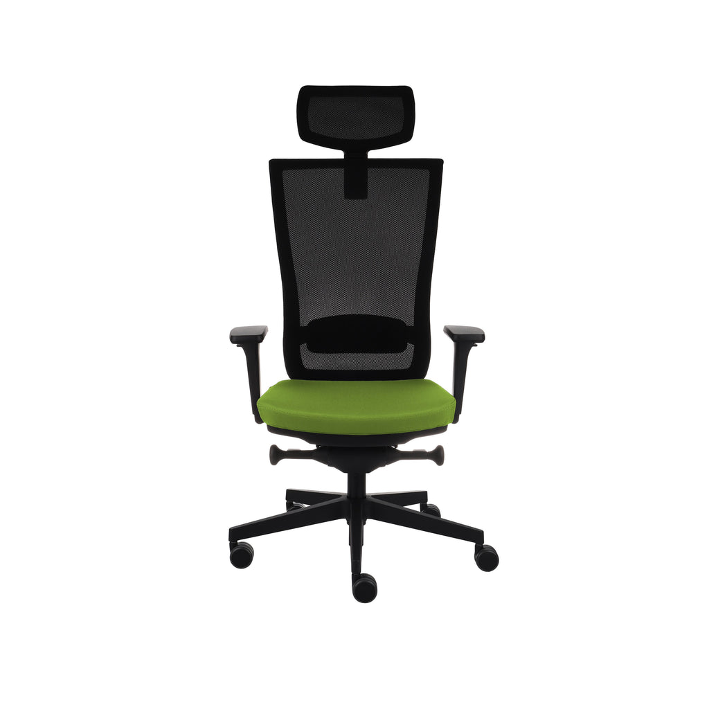 Marti Bürostuhl Ergonomisch mit Netz- oder gepolsterter Rückenlehne, Schwarzes Gestell