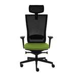 Marti HD Note Green Bürostuhl Ergonomisch mit Netzbespannung, Schwarzes Gestell-Brötter.de