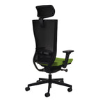 Marti HD Note Green Bürostuhl Ergonomisch mit Netzbespannung, Schwarzes Gestell-Brötter.de