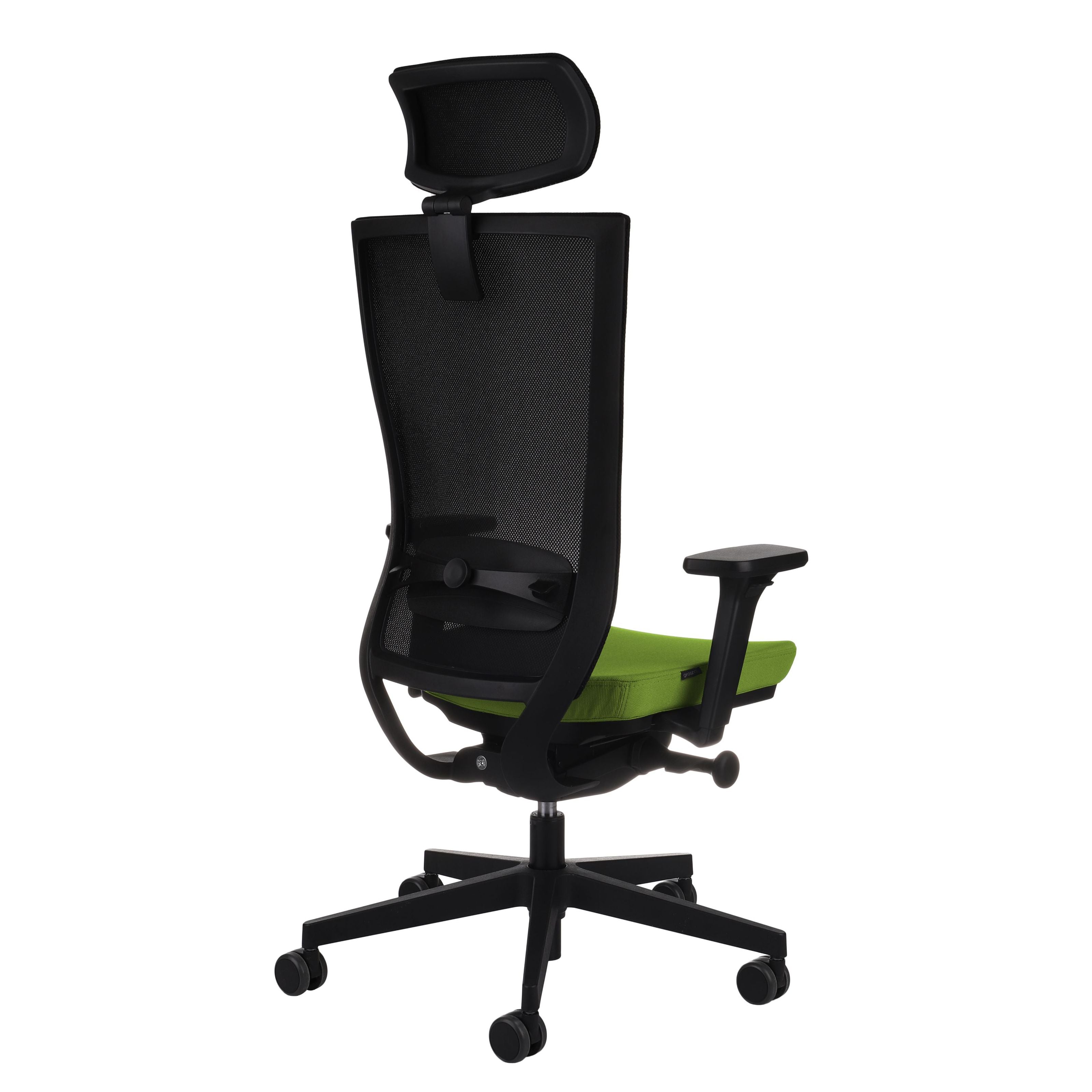 Marti HD Note Green Bürostuhl Ergonomisch mit Netzbespannung, Schwarzes Gestell-Brötter.de