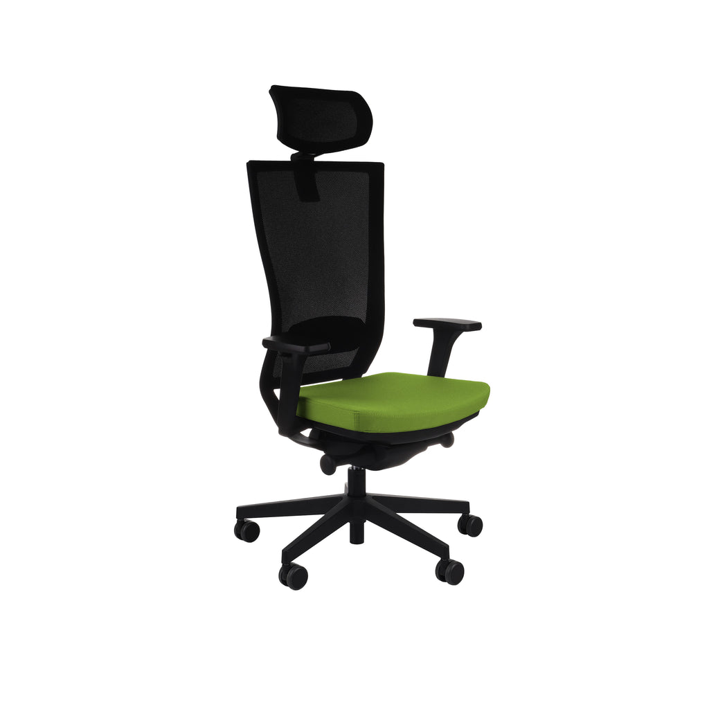 Marti Bürostuhl Ergonomisch mit Netz- oder gepolsterter Rückenlehne, Schwarzes Gestell