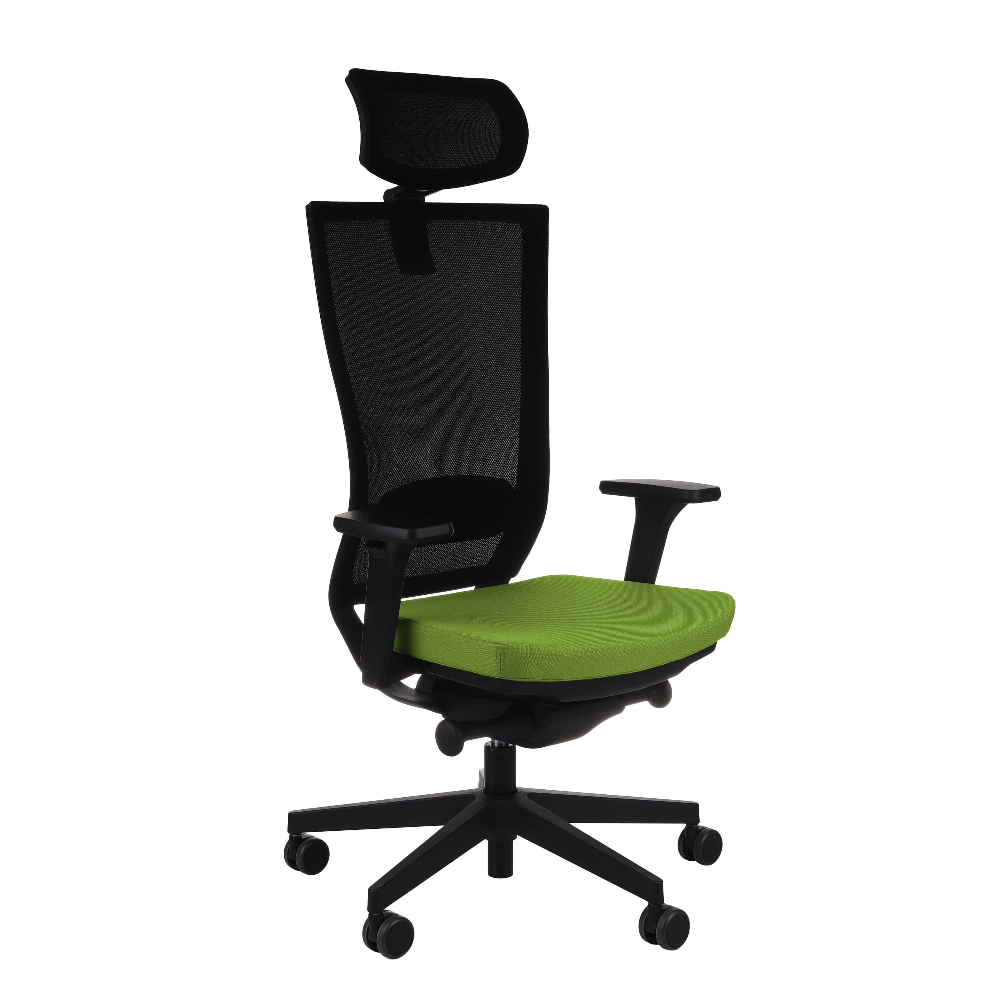 Marti HD Note Green Bürostuhl Ergonomisch mit Netzbespannung, Schwarzes Gestell-Brötter.de