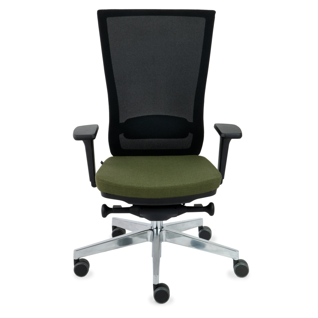 Marti Bürostuhl Ergonomisch mit Netz- oder gepolsterter Rückenlehne, Schwarzes Gestell, Chrome