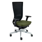 Marti Bürostuhl Ergonomisch mit Netz- oder gepolsterter Rückenlehne, Schwarzes Gestell, Chrome