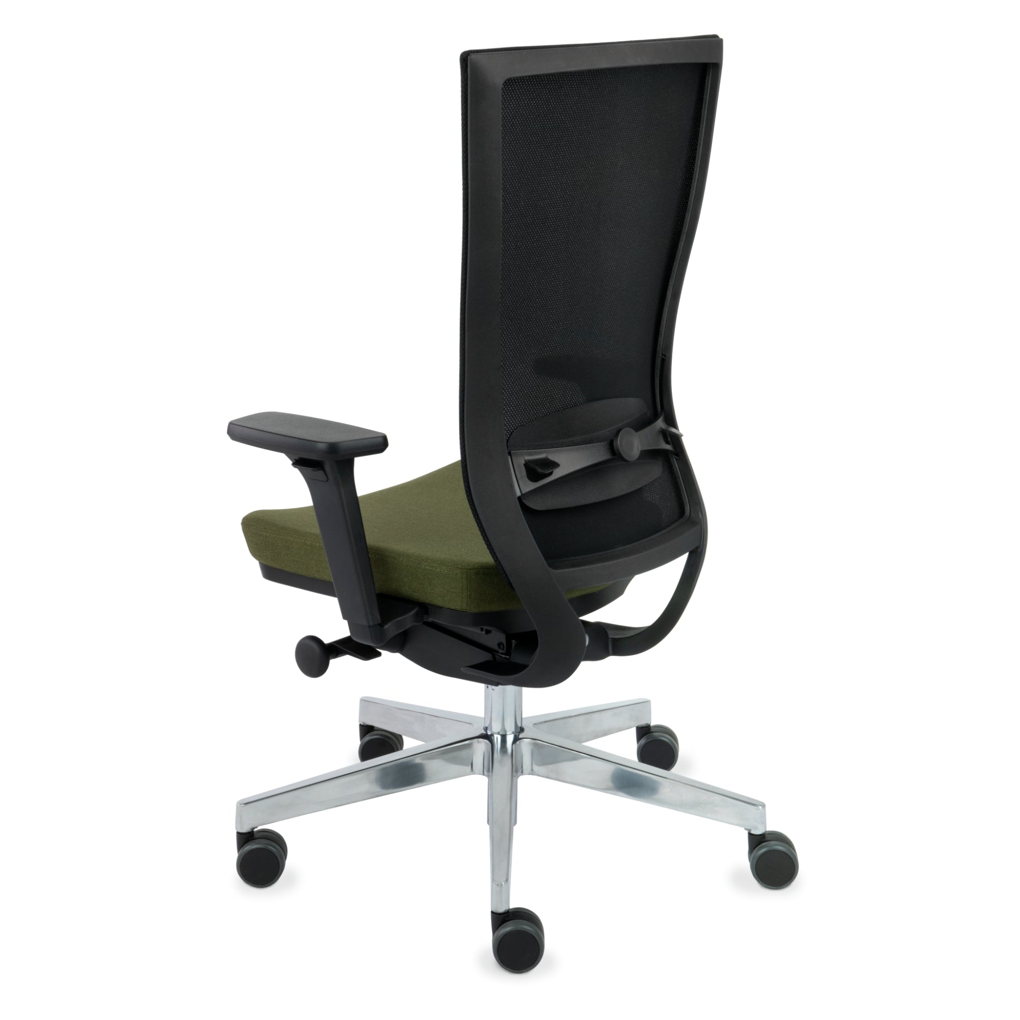 Marti Bürostuhl Ergonomisch mit Netz- oder gepolsterter Rückenlehne, Schwarzes Gestell, Chrome