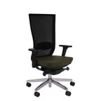 Marti HD Chrome Hygge Moss Green Bürostuhl Ergonomisch mit Netzbespannung, Schwarzes Gestell, Chrome Fußkreuz-Brötter.de