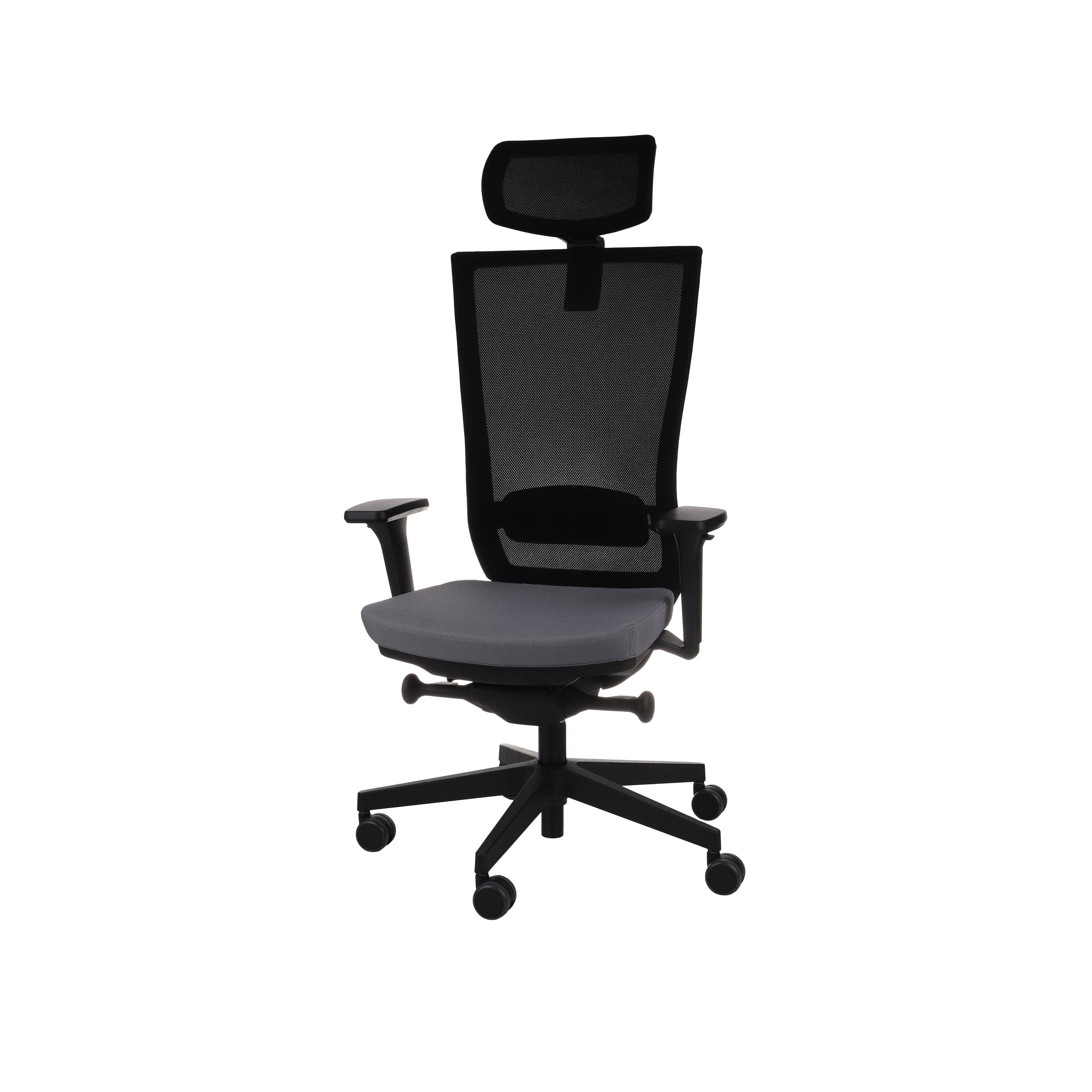Marti Bürostuhl Ergonomisch mit Netz- oder gepolsterter Rückenlehne, Schwarzes Gestell