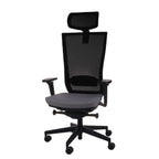 Marti HD Note Grey Bürostuhl Ergonomisch mit Netzbespannung, Schwarzes Gestell-Brötter.de