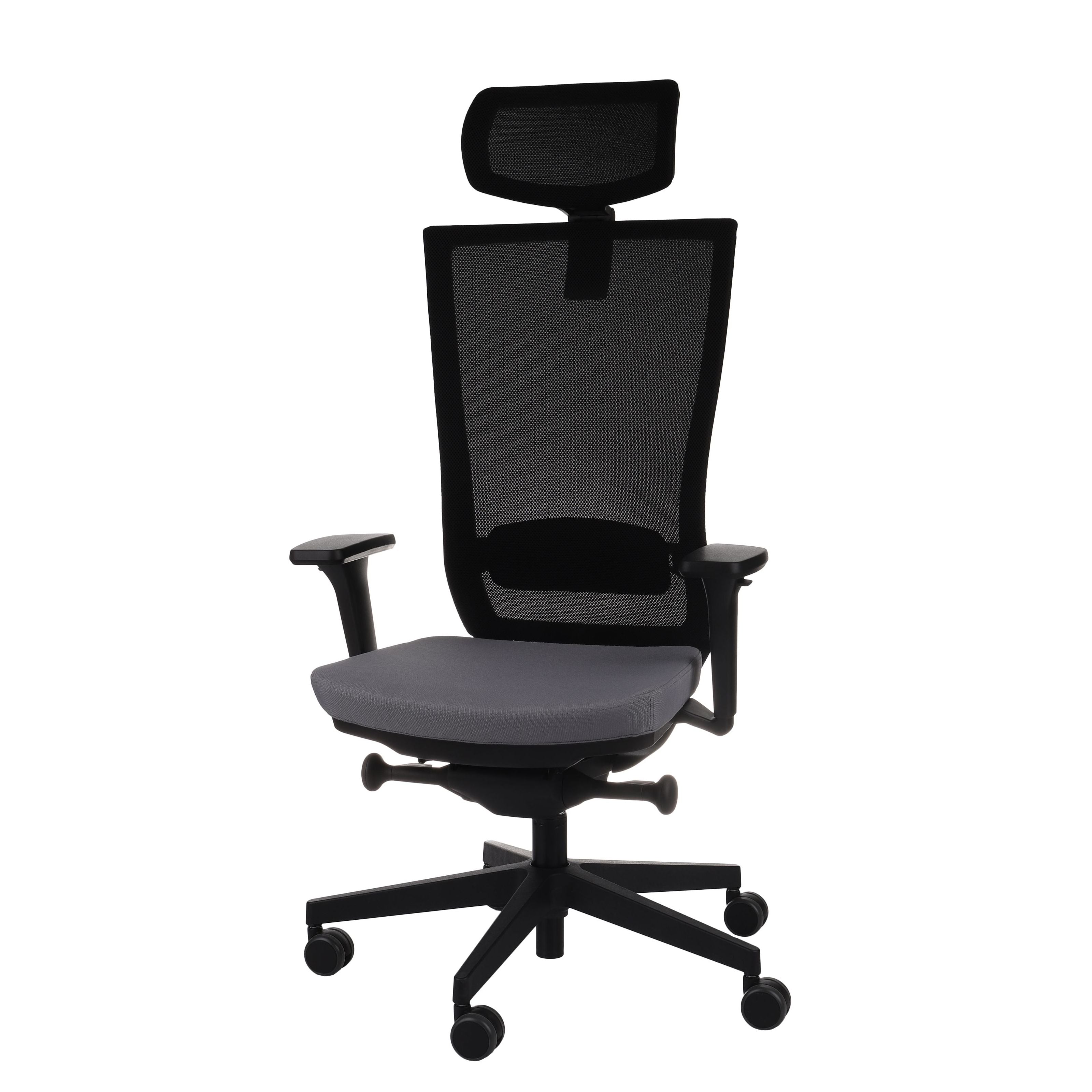 Marti HD Note Grey Bürostuhl Ergonomisch mit Netzbespannung, Schwarzes Gestell-Brötter.de