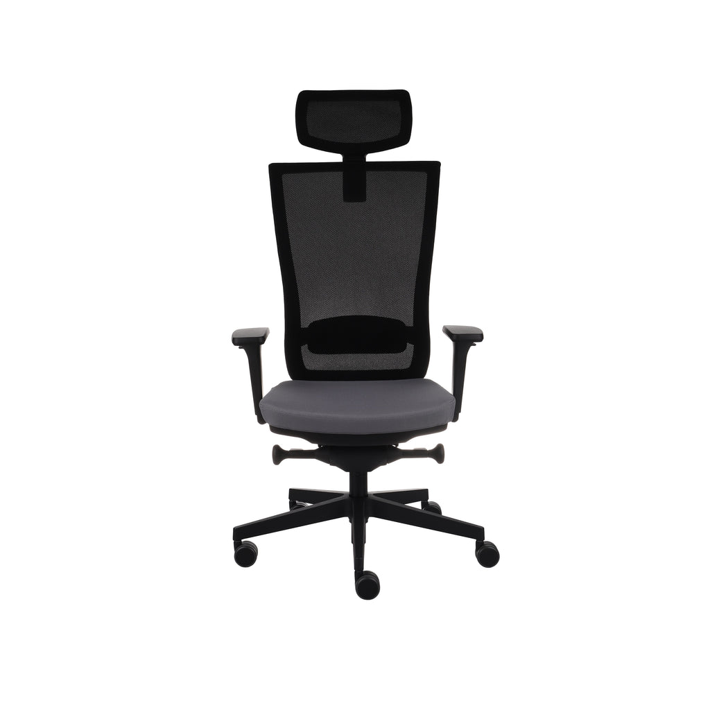 Marti Bürostuhl Ergonomisch mit Netz- oder gepolsterter Rückenlehne, Schwarzes Gestell