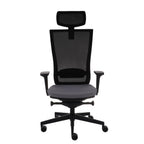 Marti HD Note Grey Bürostuhl Ergonomisch mit Netzbespannung, Schwarzes Gestell-Brötter.de