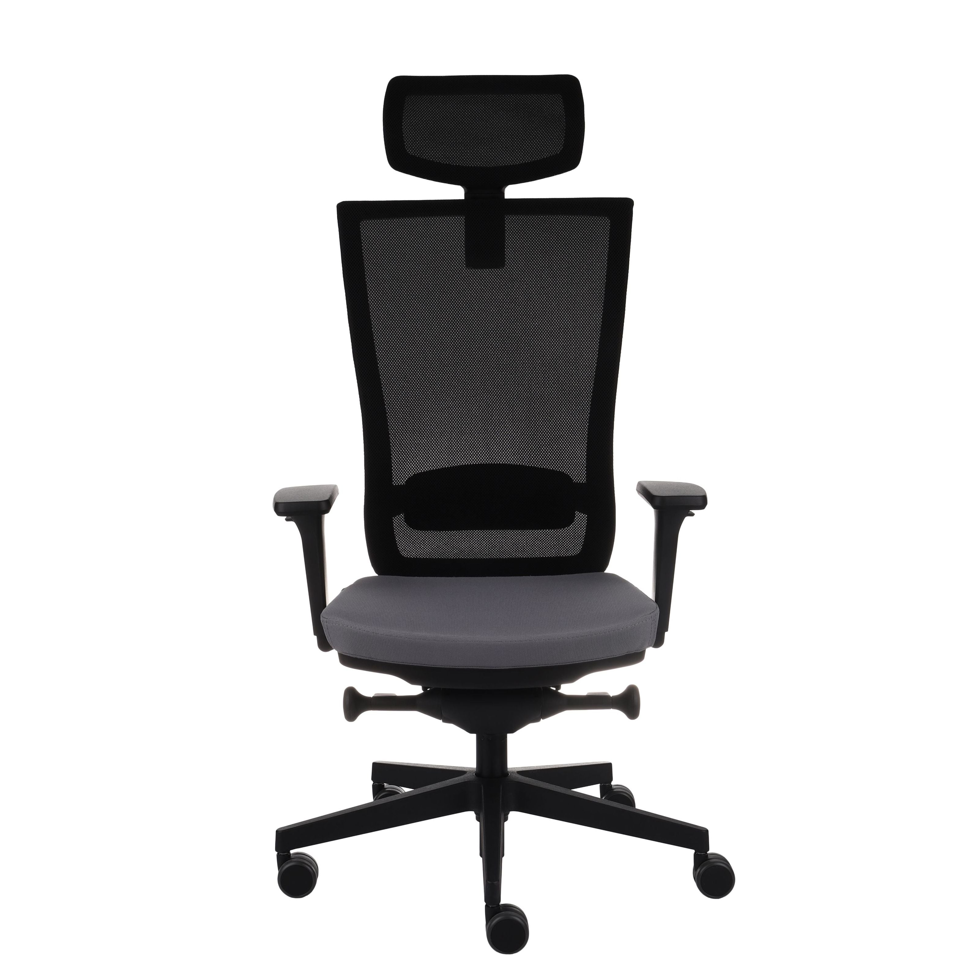 Marti HD Note Grey Bürostuhl Ergonomisch mit Netzbespannung, Schwarzes Gestell-Brötter.de