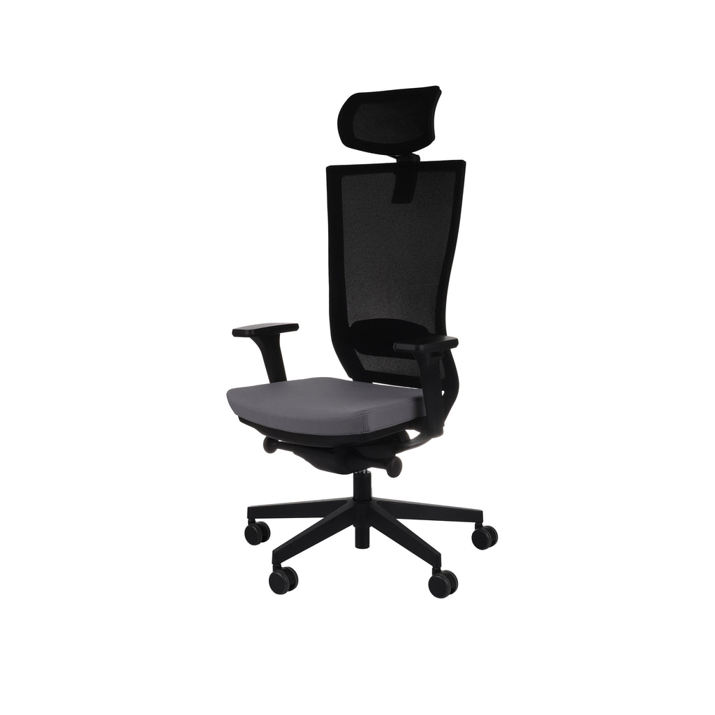 Marti Bürostuhl Ergonomisch mit Netz- oder gepolsterter Rückenlehne, Schwarzes Gestell