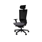 Marti Bürostuhl Ergonomisch mit Netz- oder gepolsterter Rückenlehne, Schwarzes Gestell