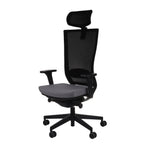 Marti HD Note Grey Bürostuhl Ergonomisch mit Netzbespannung, Schwarzes Gestell-Brötter.de