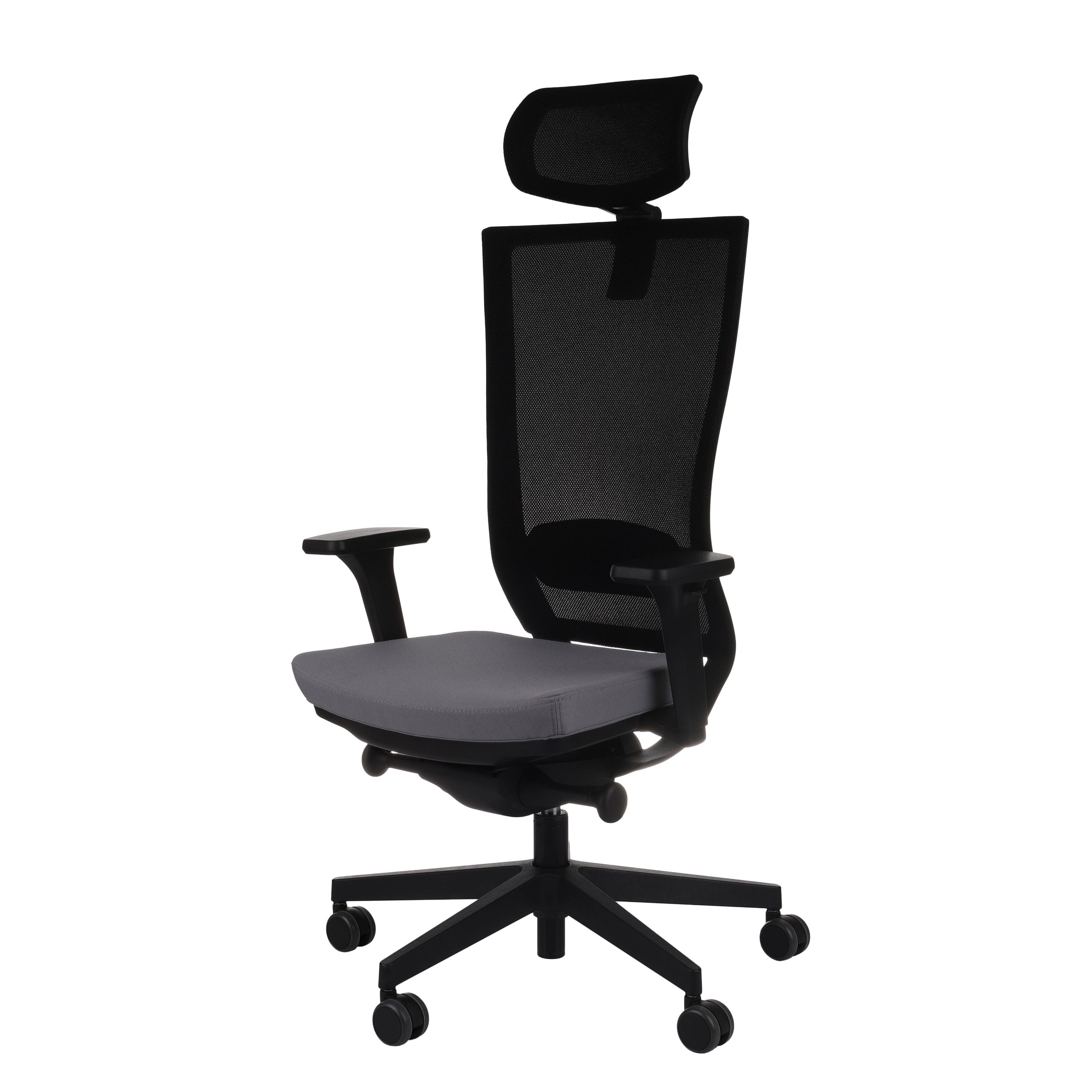 Marti HD Note Grey Bürostuhl Ergonomisch mit Netzbespannung, Schwarzes Gestell-Brötter.de
