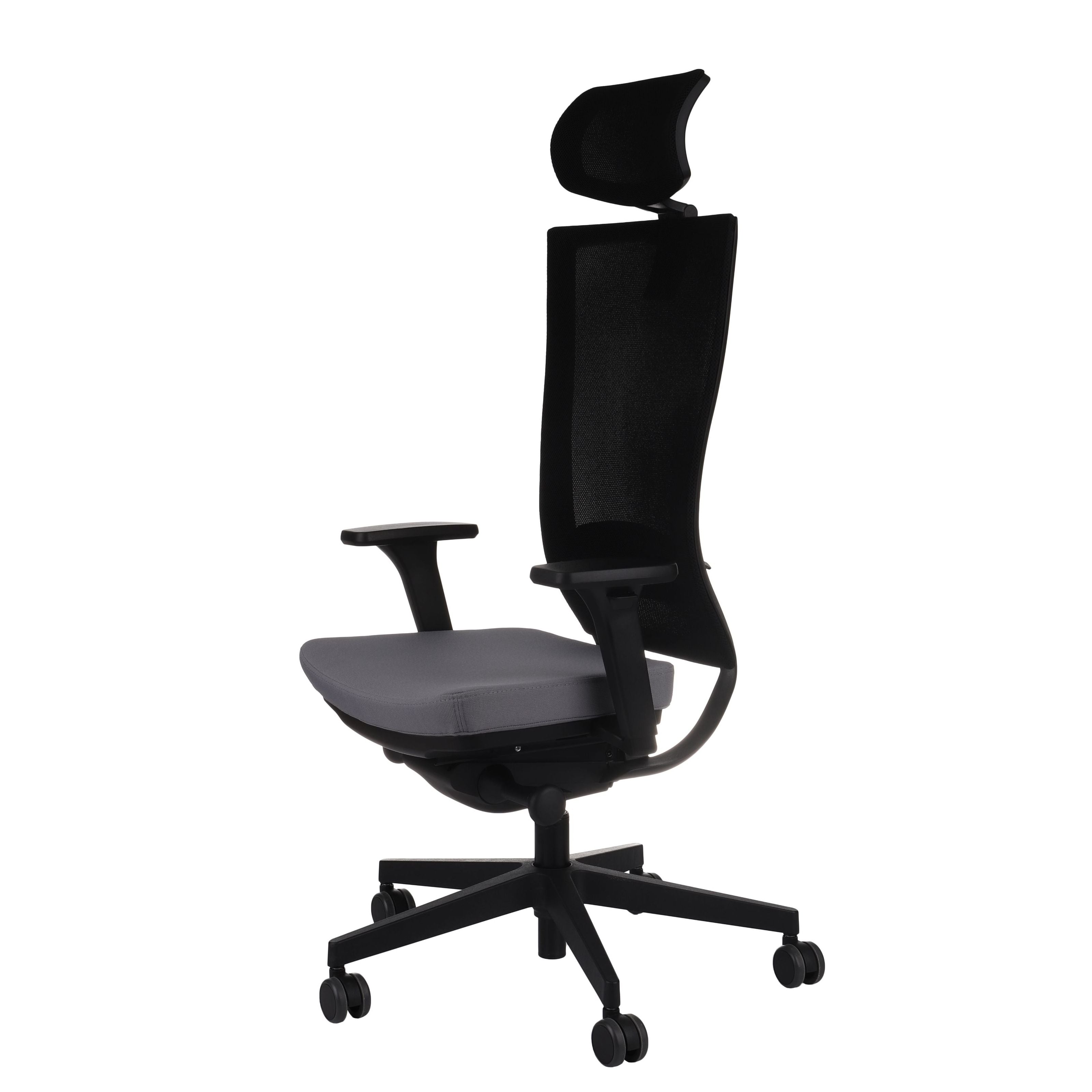 Marti HD Note Grey Bürostuhl Ergonomisch mit Netzbespannung, Schwarzes Gestell-Brötter.de