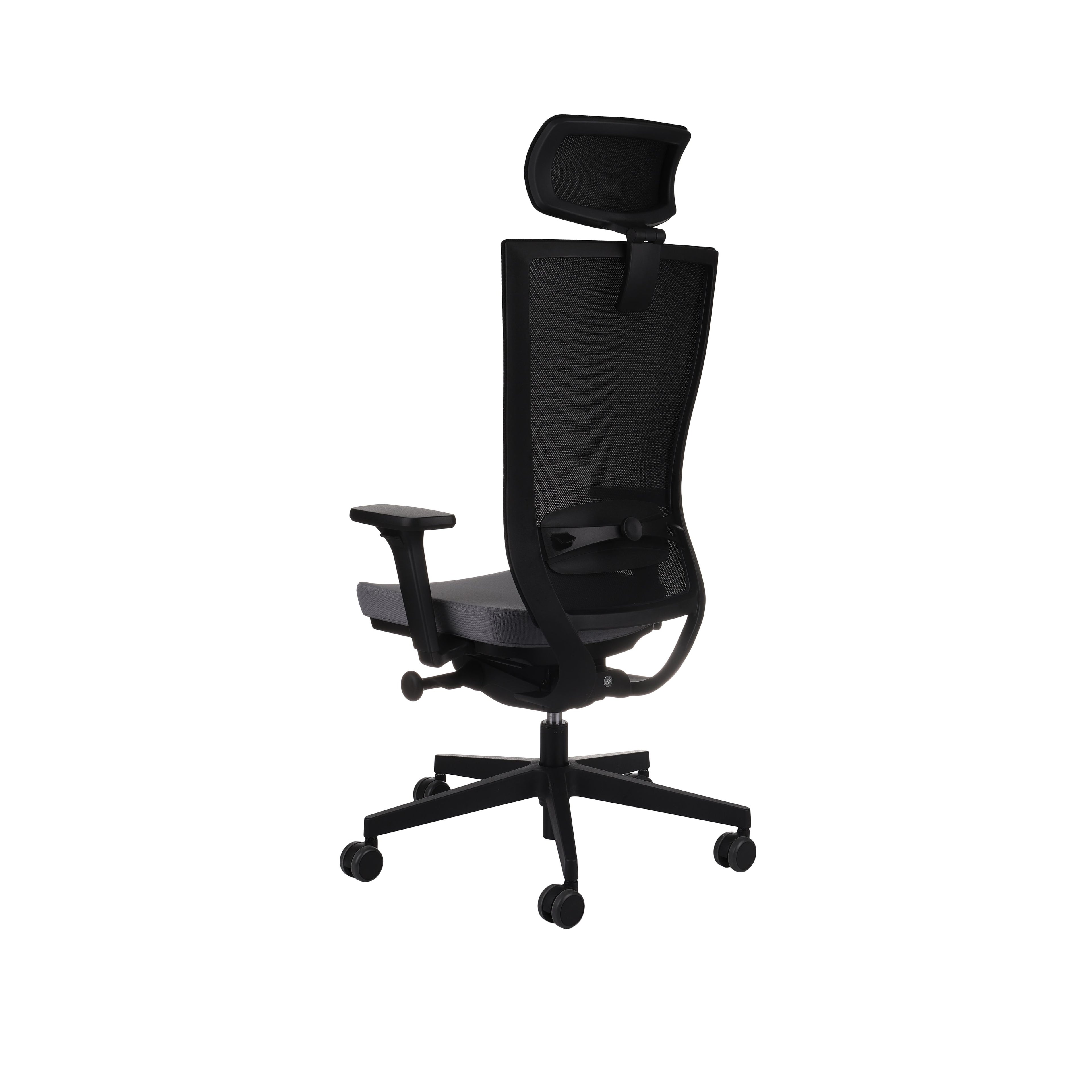 Marti Bürostuhl Ergonomisch mit Netz- oder gepolsterter Rückenlehne, Schwarzes Gestell