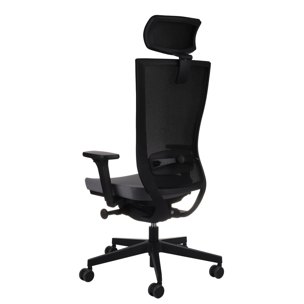 Marti HD Note Grey Bürostuhl Ergonomisch mit Netzbespannung, Schwarzes Gestell-Brötter.de