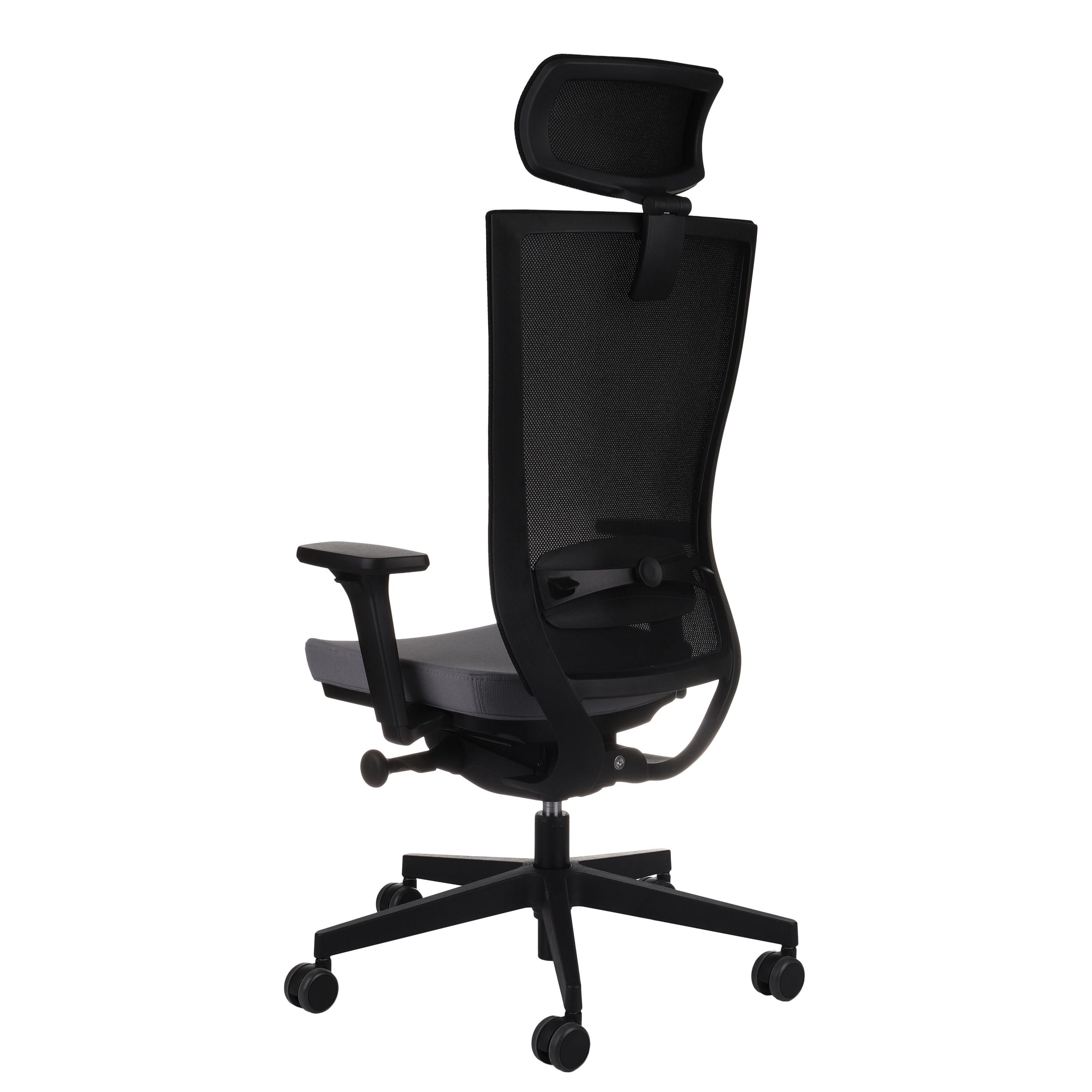 Marti HD Note Grey Bürostuhl Ergonomisch mit Netzbespannung, Schwarzes Gestell-Brötter.de