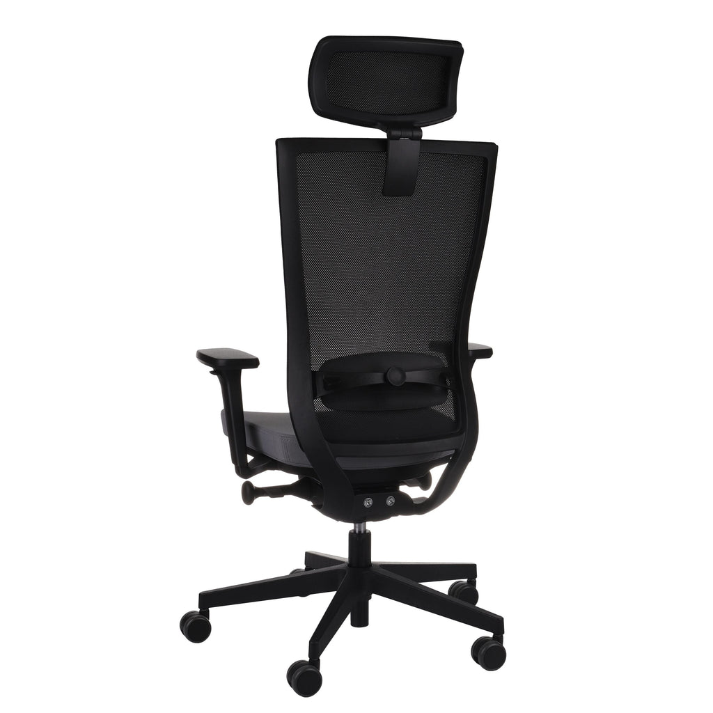Marti HD Note Grey Bürostuhl Ergonomisch mit Netzbespannung, Schwarzes Gestell-Brötter.de