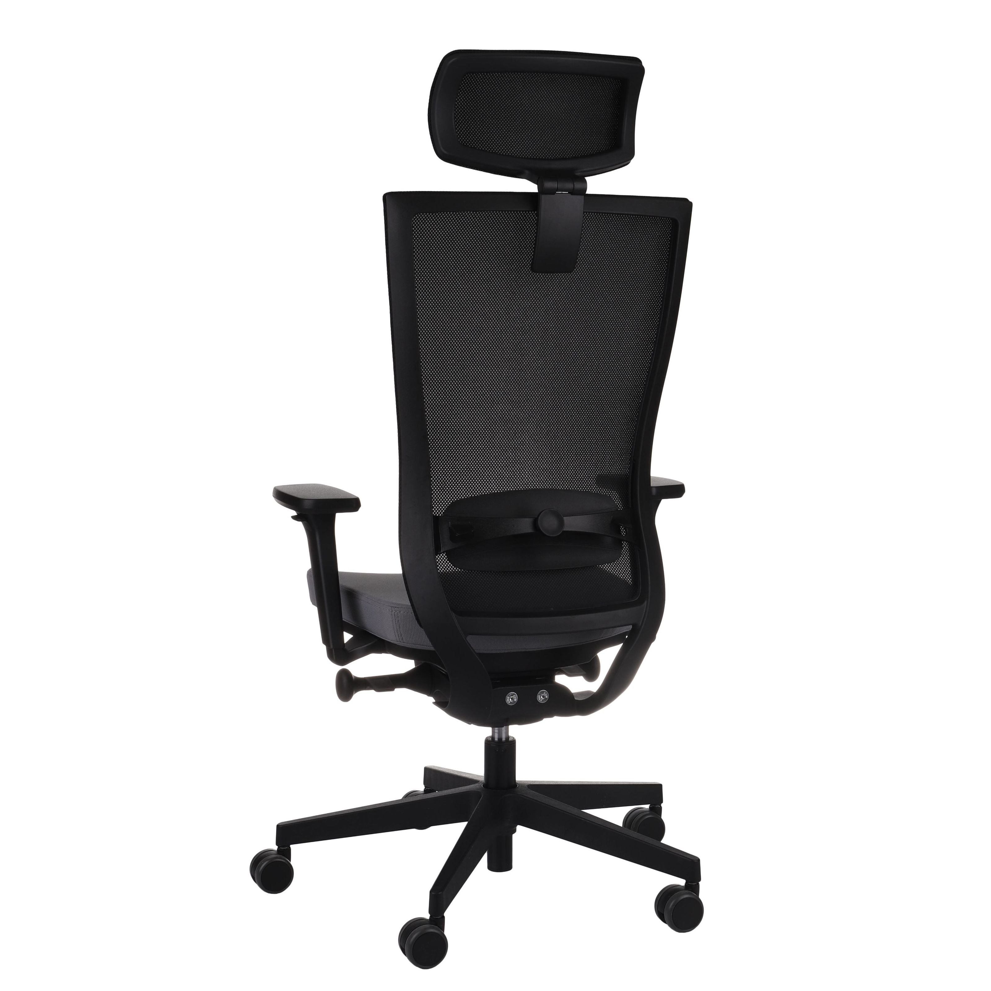 Marti HD Note Grey Bürostuhl Ergonomisch mit Netzbespannung, Schwarzes Gestell-Brötter.de