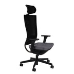Marti HD Note Grey Bürostuhl Ergonomisch mit Netzbespannung, Schwarzes Gestell-Brötter.de
