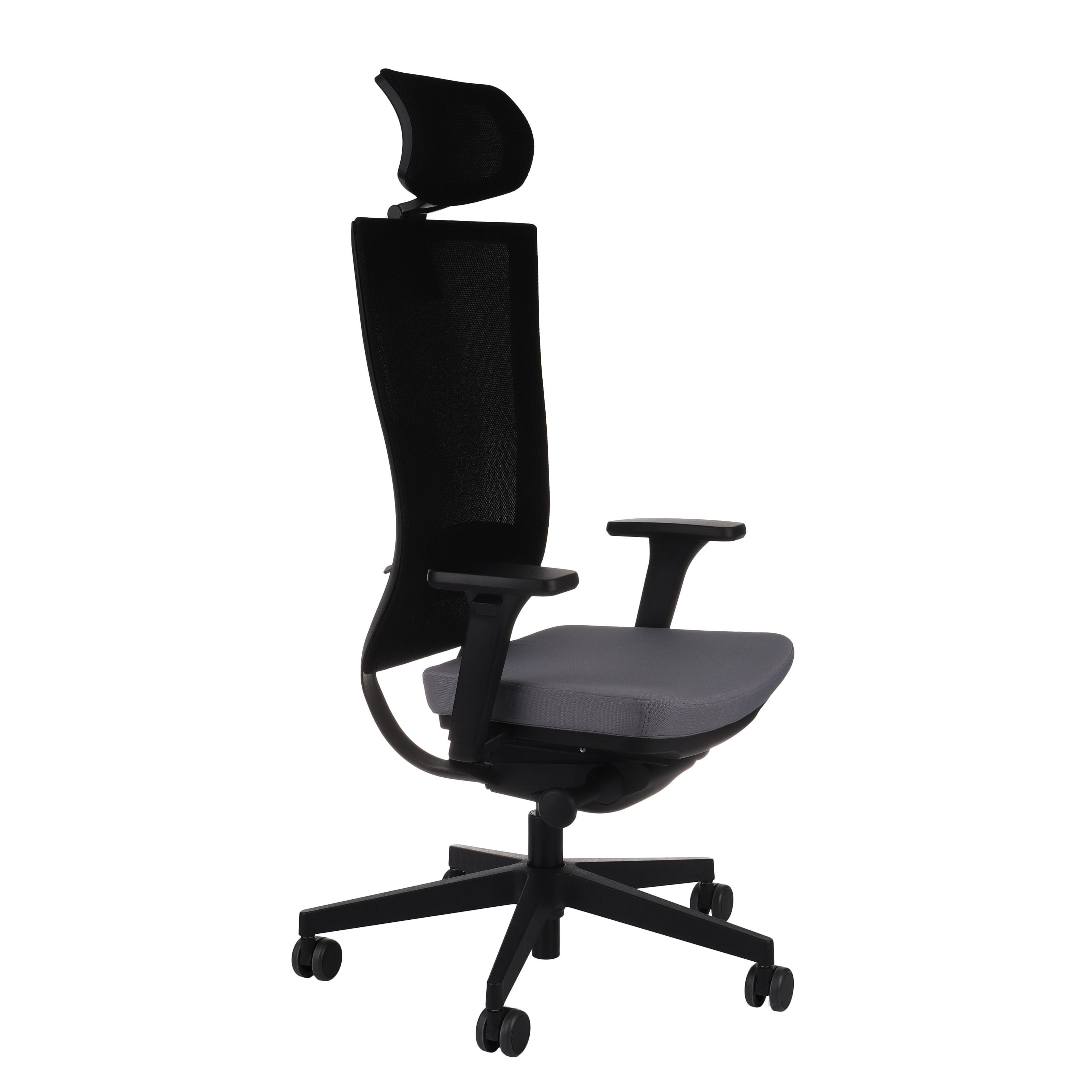 Marti HD Note Grey Bürostuhl Ergonomisch mit Netzbespannung, Schwarzes Gestell-Brötter.de