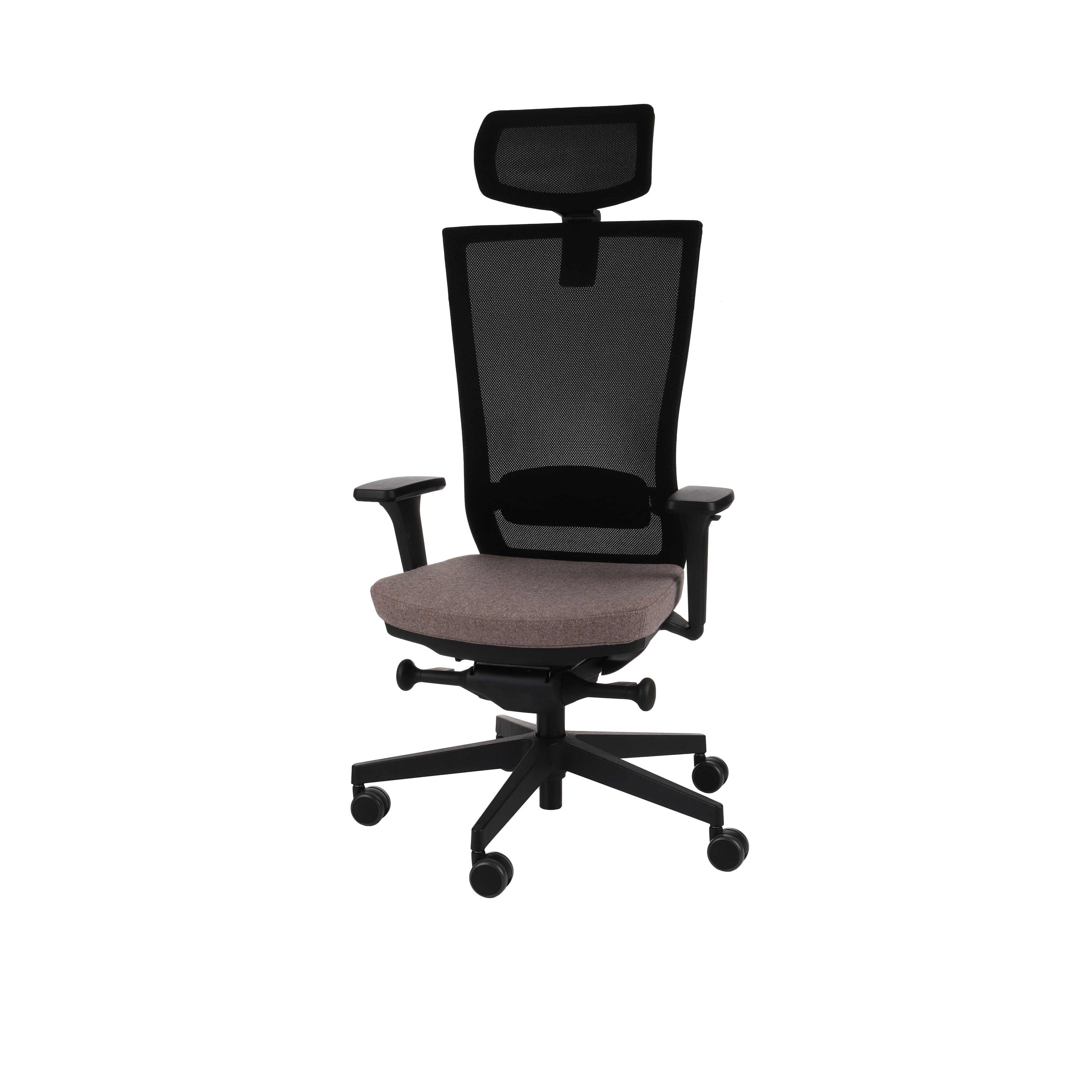 Marti Bürostuhl Ergonomisch mit Netz- oder gepolsterter Rückenlehne, Schwarzes Gestell