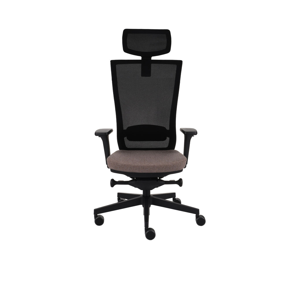 Marti Bürostuhl Ergonomisch mit Netz- oder gepolsterter Rückenlehne, Schwarzes Gestell