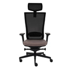 Marti HD Synergy Brown Bürostuhl Ergonomisch mit Netzbespannung, Schwarzes Gestell-Brötter.de