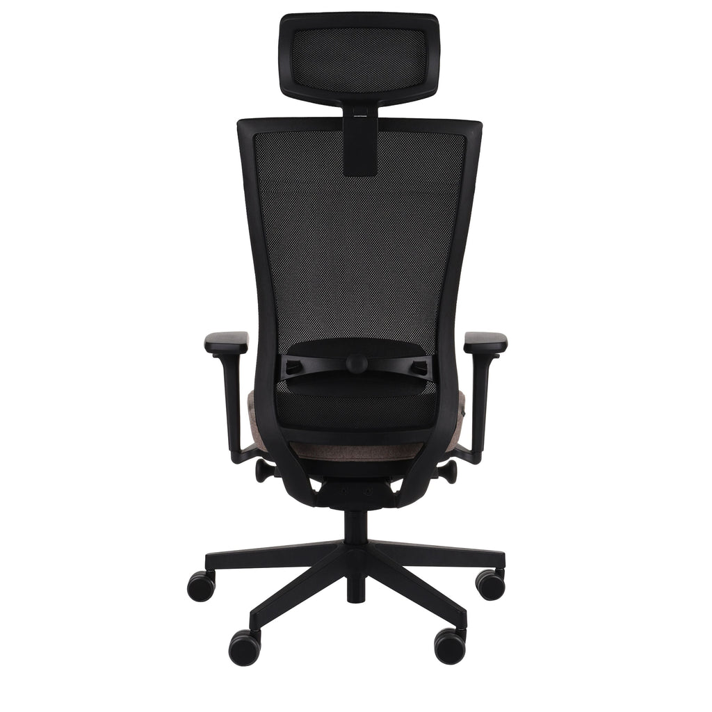 Marti HD Synergy Brown Bürostuhl Ergonomisch mit Netzbespannung, Schwarzes Gestell-Brötter.de