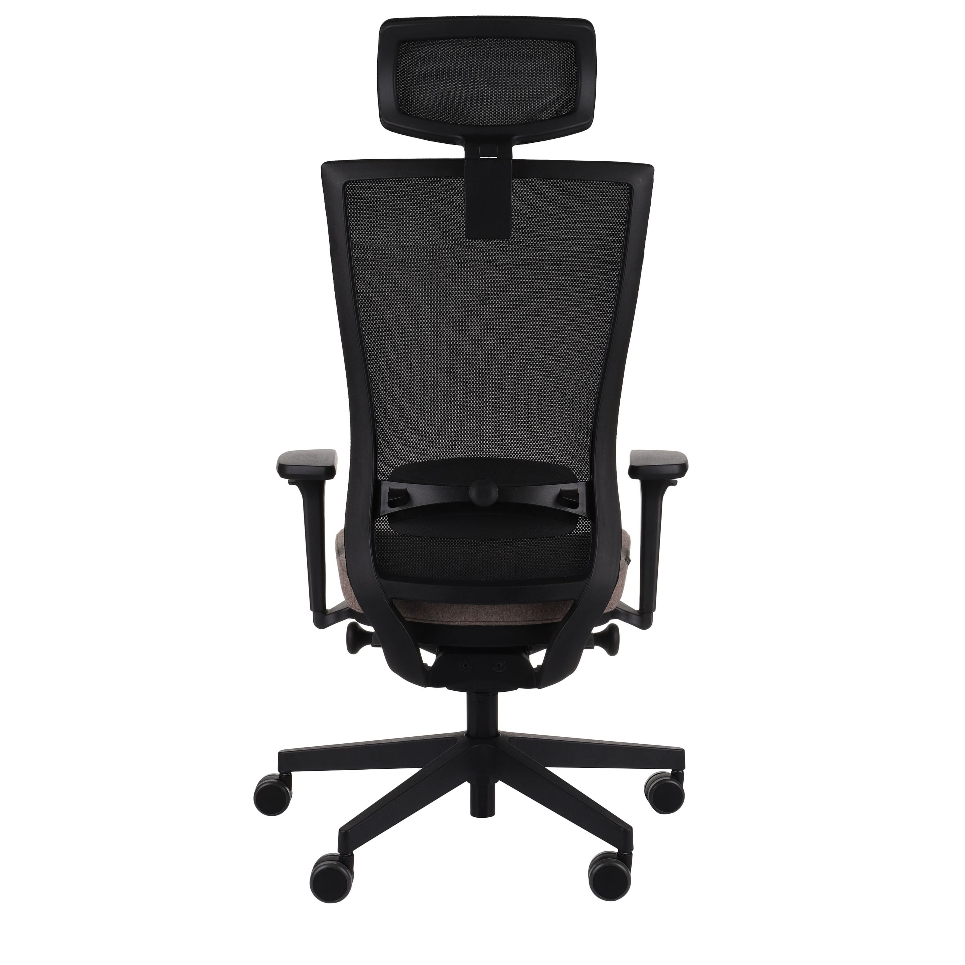 Marti HD Synergy Brown Bürostuhl Ergonomisch mit Netzbespannung, Schwarzes Gestell-Brötter.de
