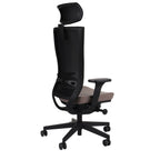 Marti HD Synergy Brown Bürostuhl Ergonomisch mit Netzbespannung, Schwarzes Gestell-Brötter.de