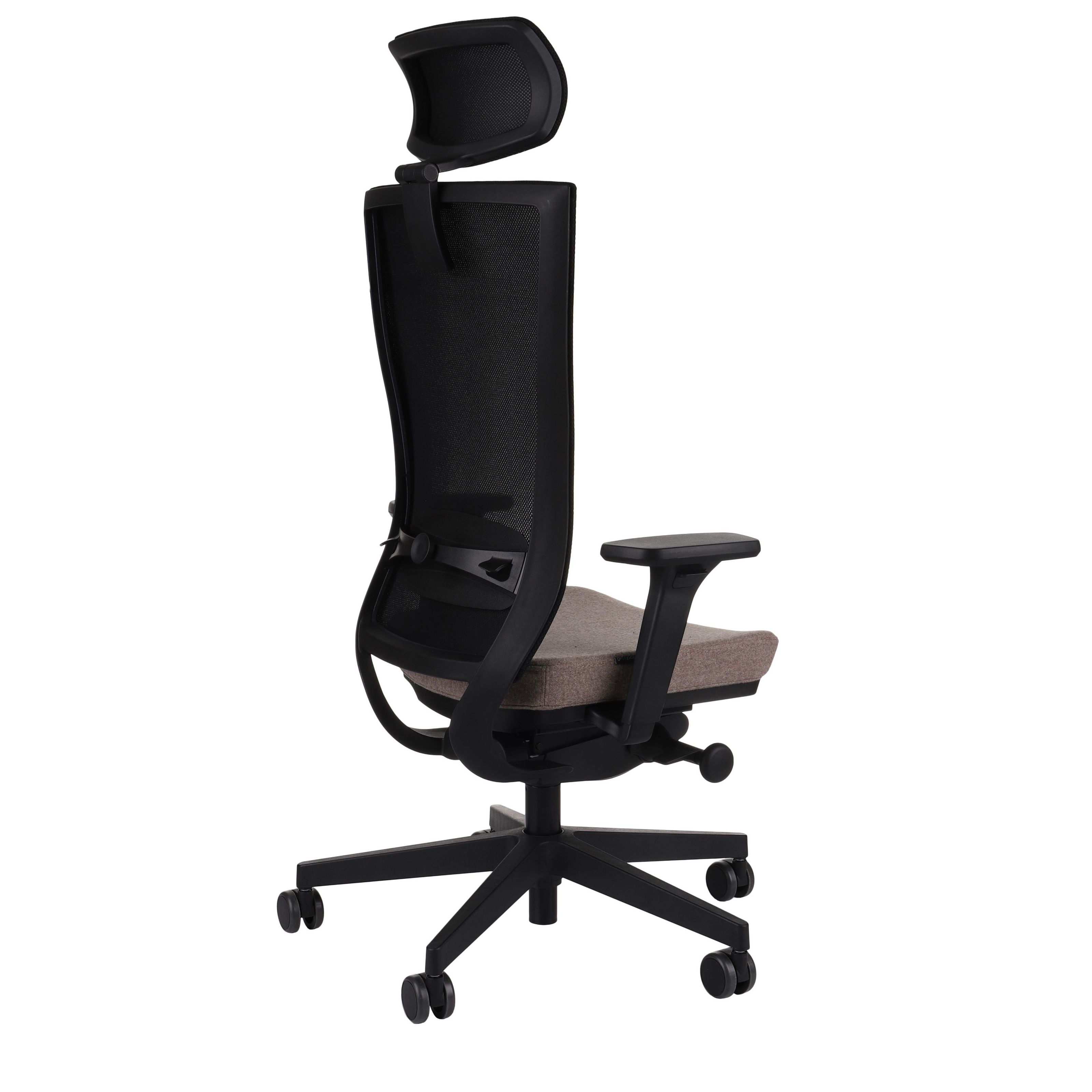 Marti HD Synergy Brown Bürostuhl Ergonomisch mit Netzbespannung, Schwarzes Gestell-Brötter.de