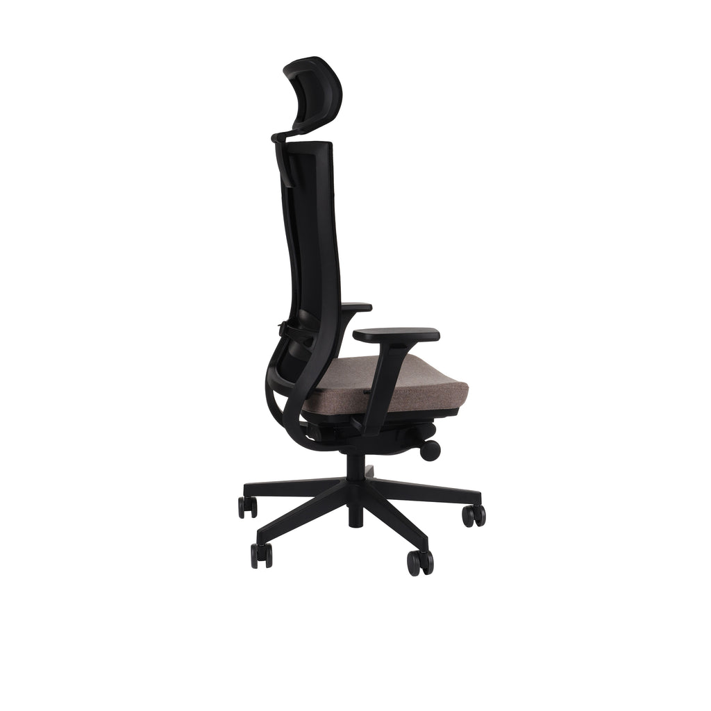 Marti Bürostuhl Ergonomisch mit Netz- oder gepolsterter Rückenlehne, Schwarzes Gestell