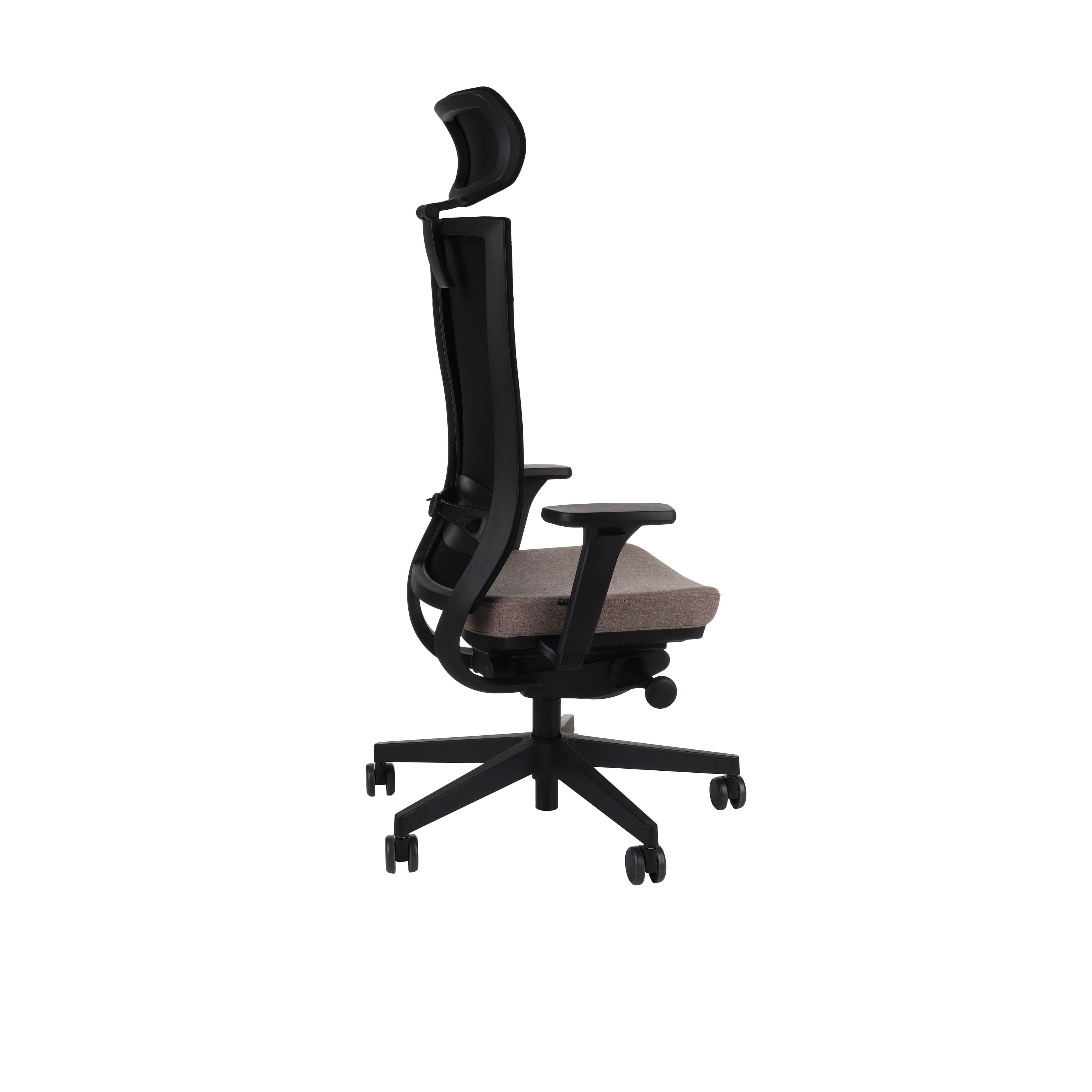 Marti Bürostuhl Ergonomisch mit Netz- oder gepolsterter Rückenlehne, Schwarzes Gestell
