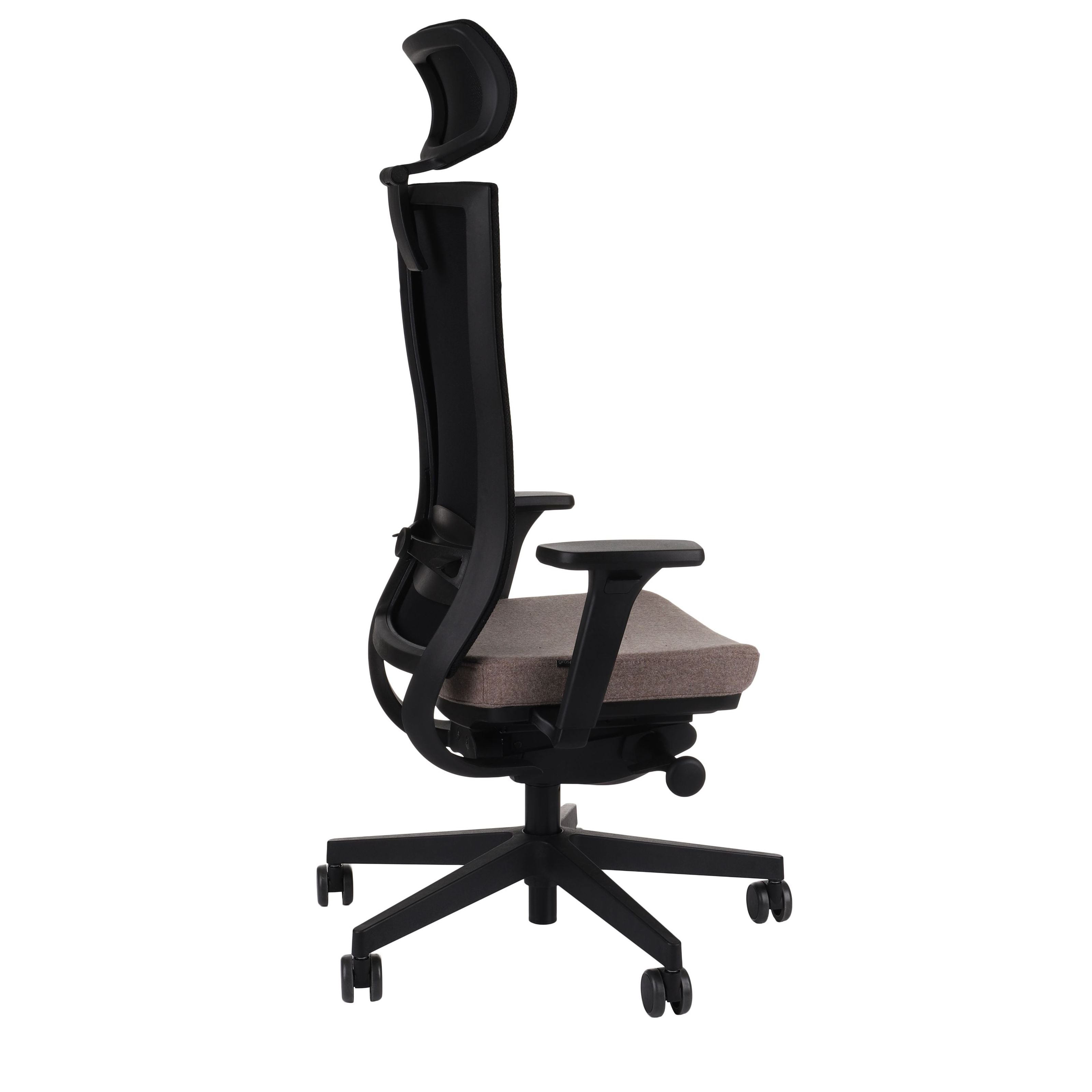 Marti HD Synergy Brown Bürostuhl Ergonomisch mit Netzbespannung, Schwarzes Gestell-Brötter.de