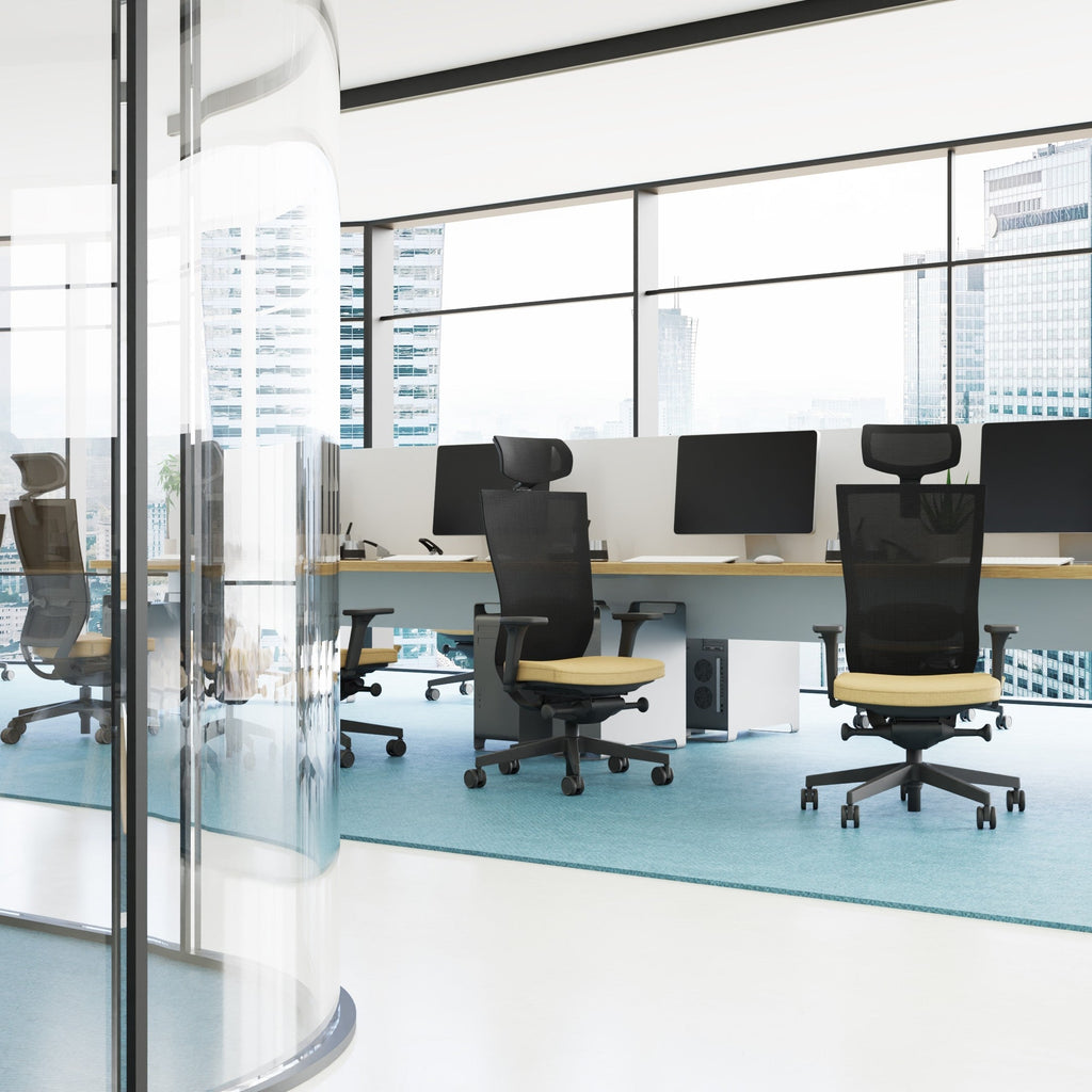 Marti HD Note Black Bürostuhl Ergonomisch mit Netzbespannung, Schwarzes Gestell-Brötter.de