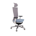 Marti Bürostuhl Ergonomisch mit Netz- oder gepolsterter Rückenlehne, Weisses Gestell, Chrome