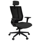 MaxPro Bürostuhl Ergonomisch mit Netz- oder gepolsterter Rückenlehne, SYNCHRO PLUS Mechanismus, Schwarzes Gestell
