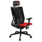 MaxPro Bürostuhl Ergonomisch mit Netz- oder gepolsterter Rückenlehne, SYNCHRO PLUS Mechanismus, Schwarzes Gestell